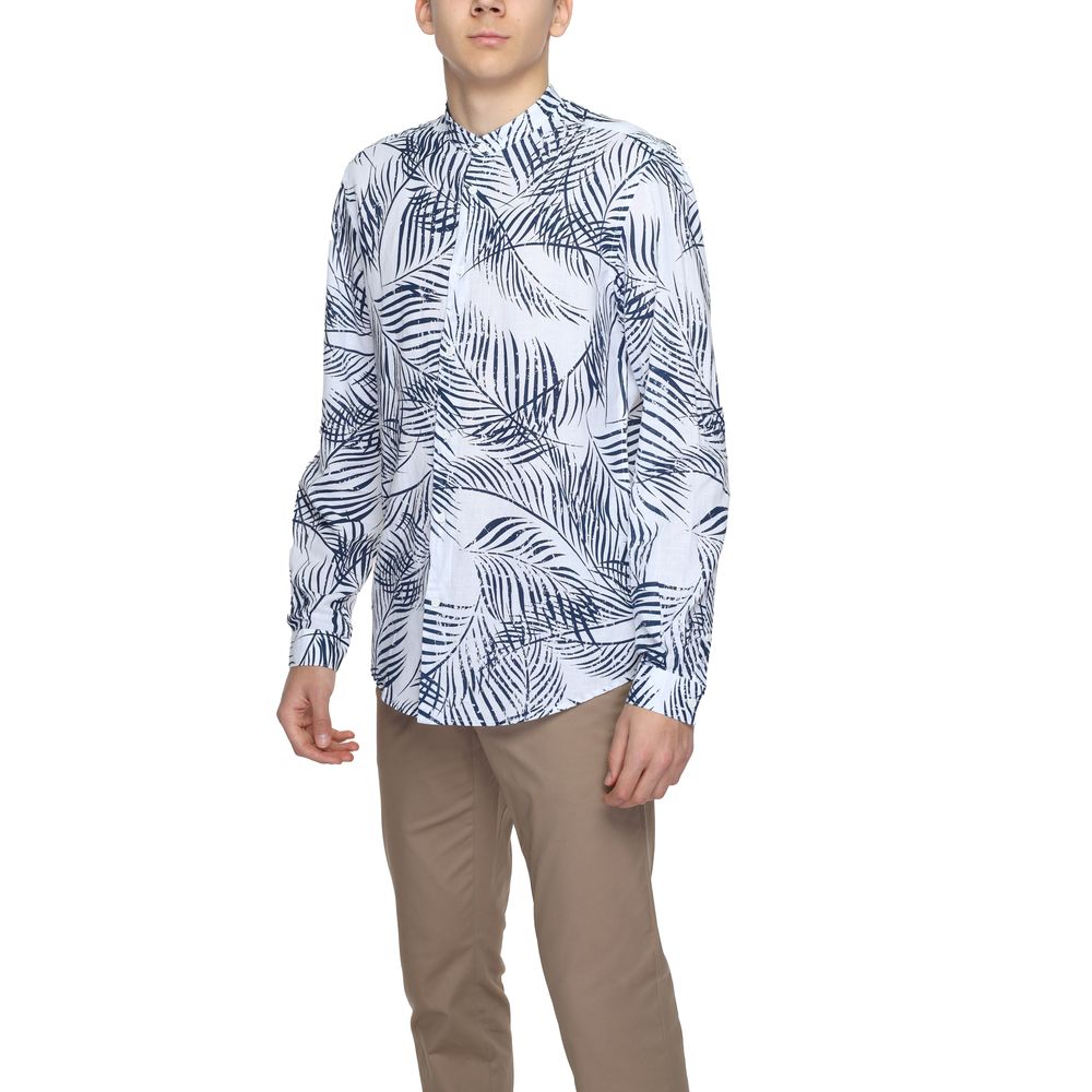 Camisa de algodón azul