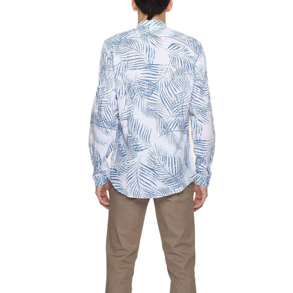 Camisa de algodón azul