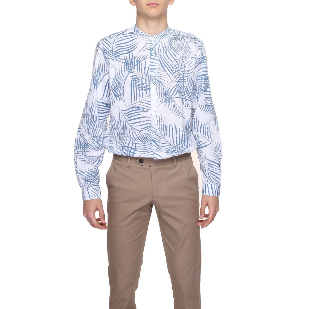 Camisa de algodón azul