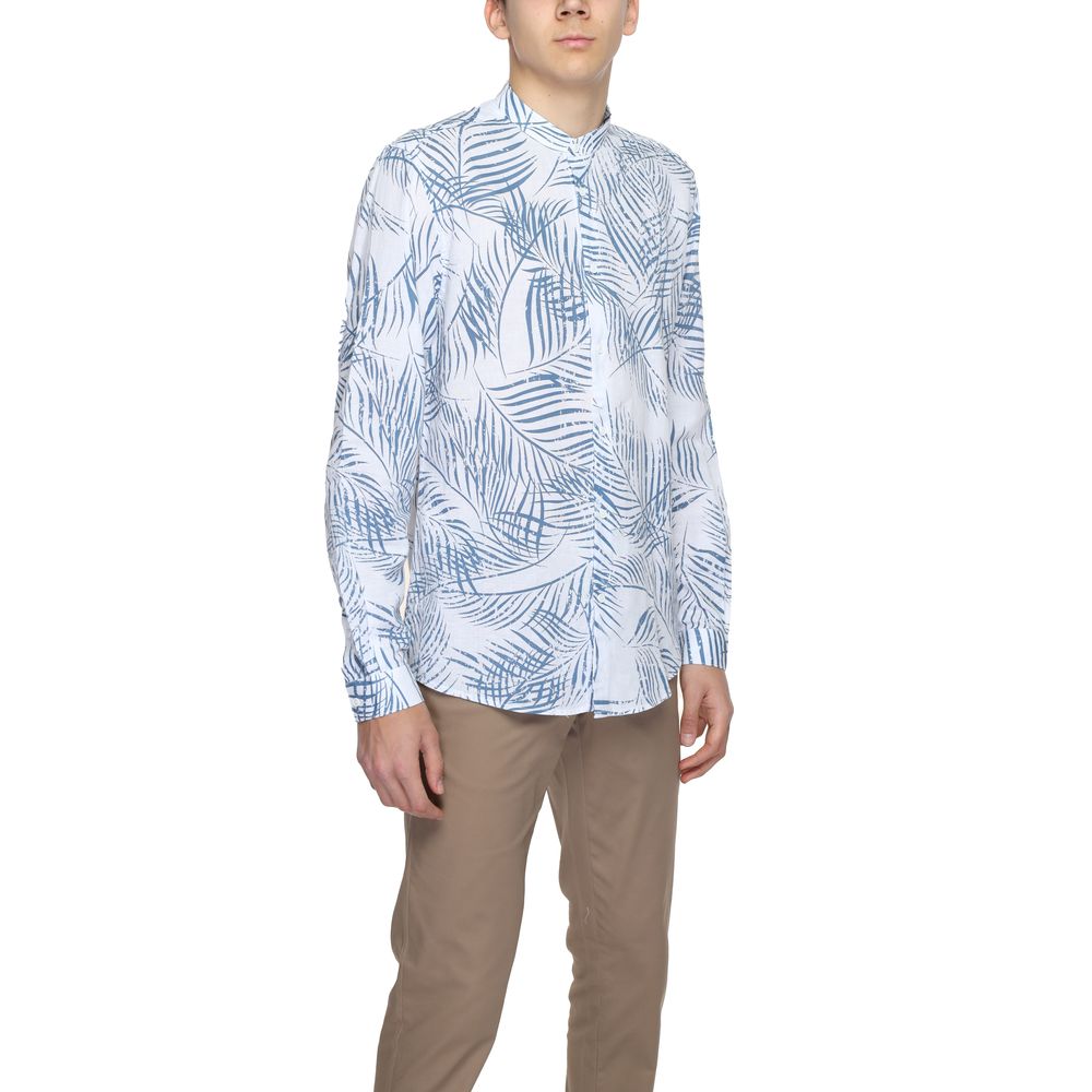 Camisa de algodón azul