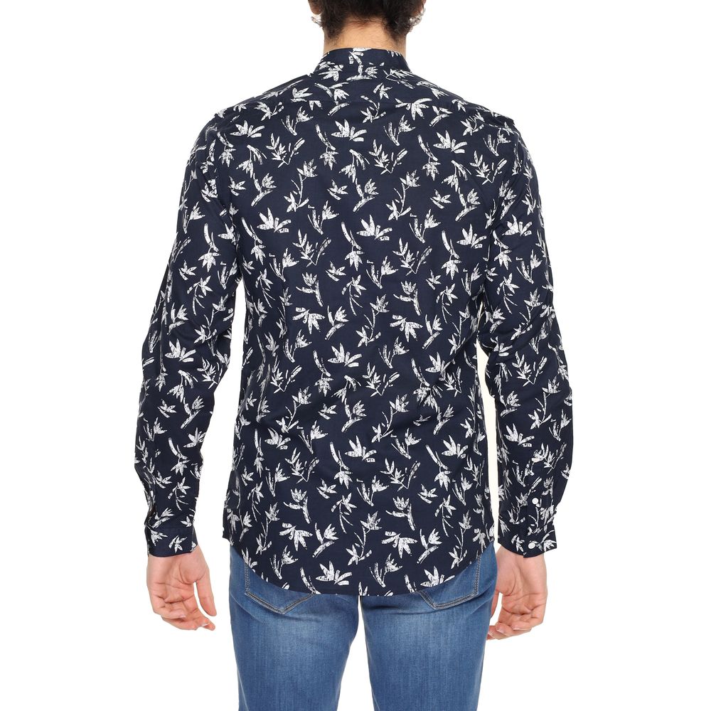 Camisa de algodón azul