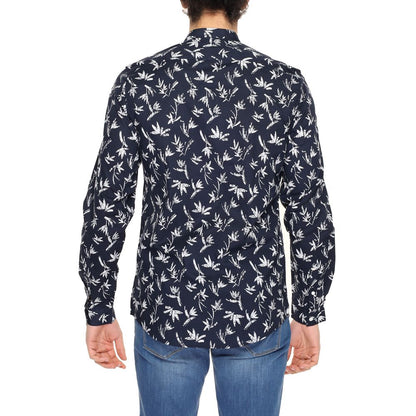 Camisa de algodón azul