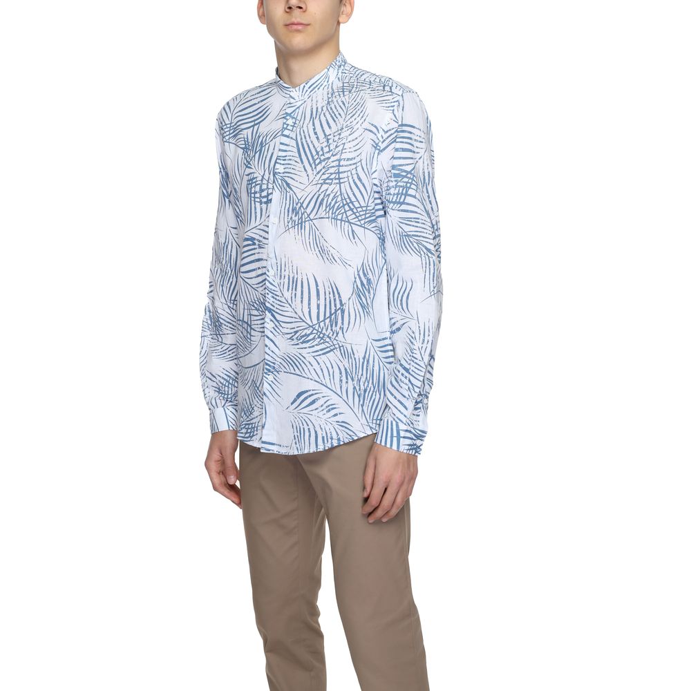 Camisa de algodón azul