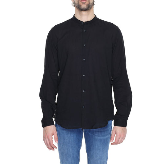 Camisa de algodón negra
