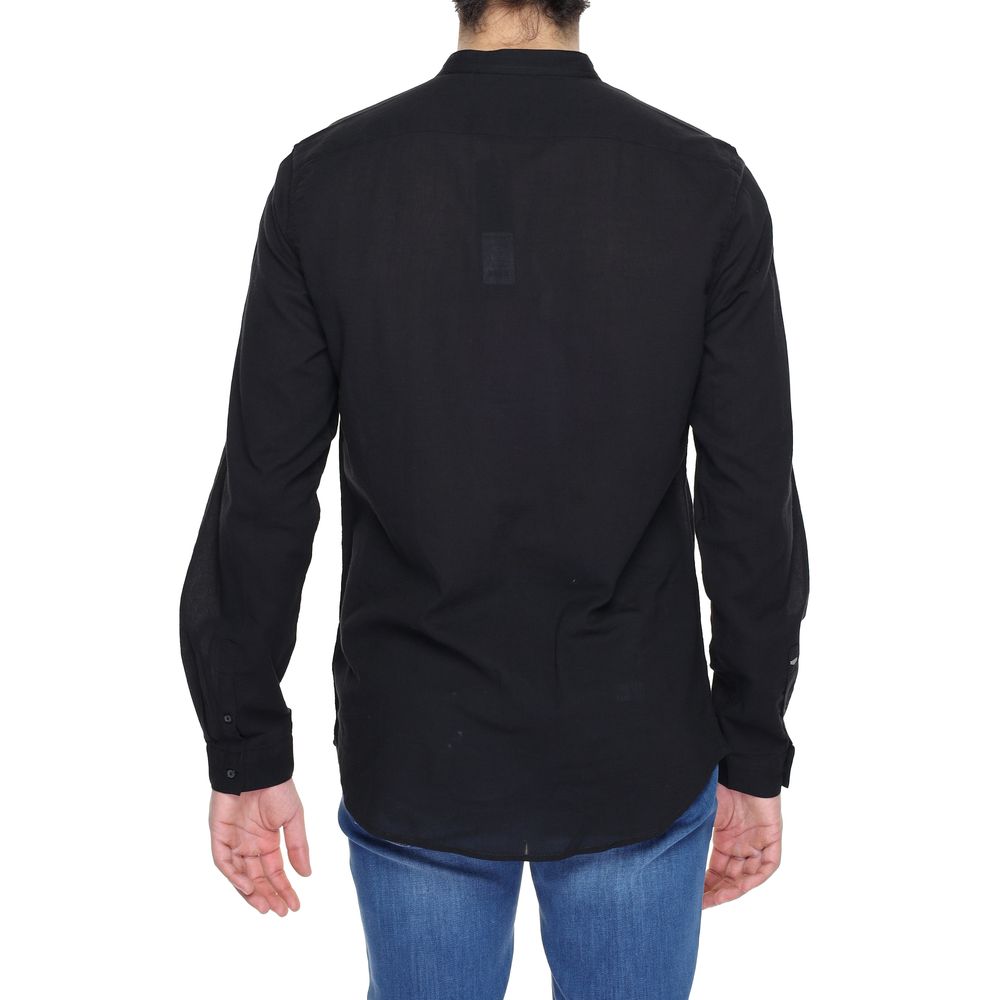 Camisa de algodón negra