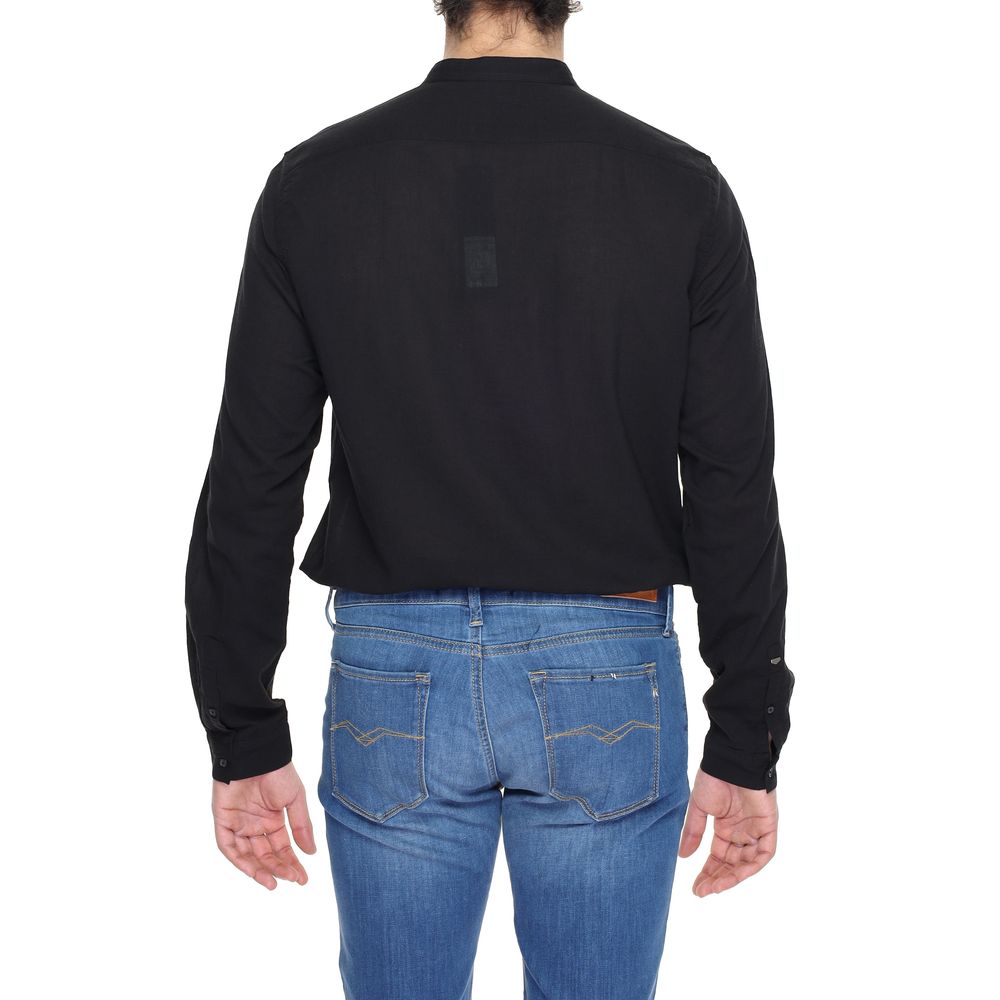 Camisa de algodón negra
