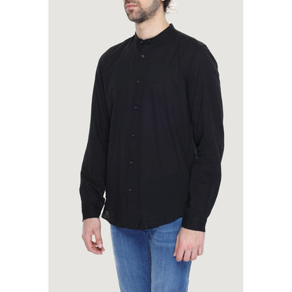 Camisa de algodón negra