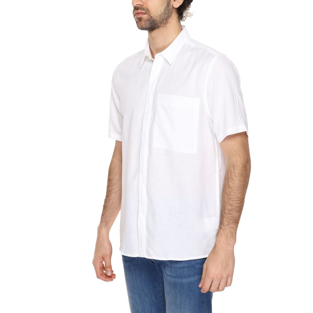 Camisa de lino blanca