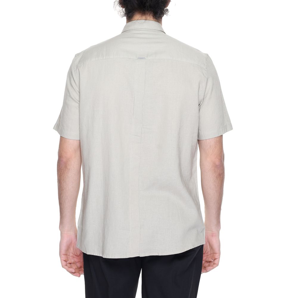 Camisa de lino beige