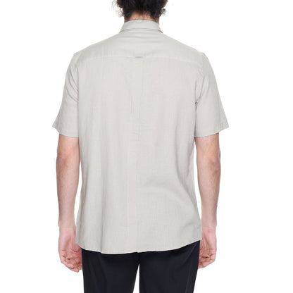 Camisa de lino beige