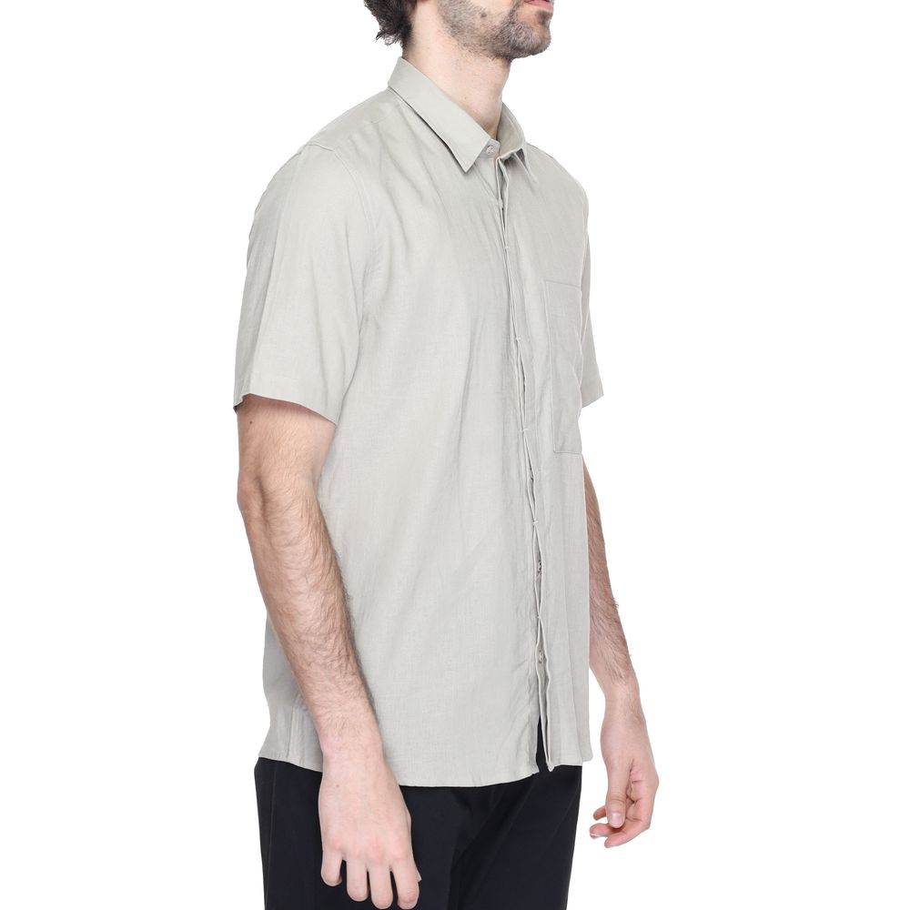 Camisa de lino beige