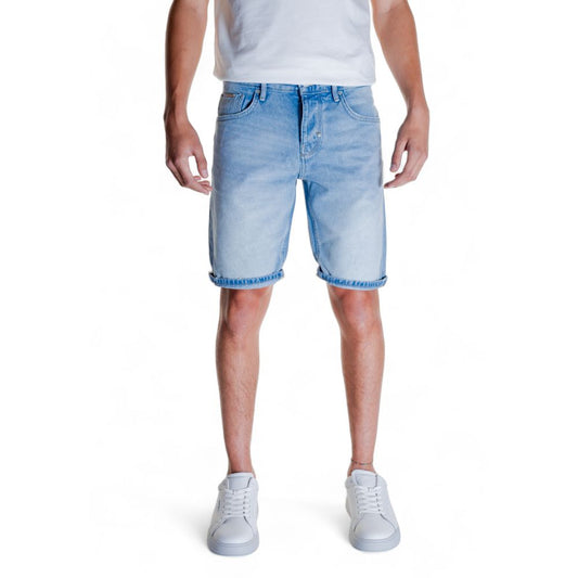Light Blue Cotton Bermuda