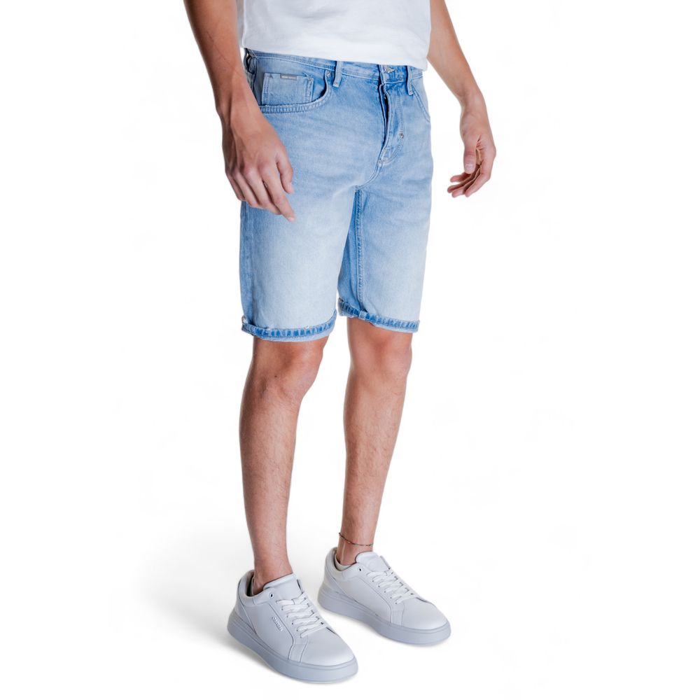 Light Blue Cotton Bermuda