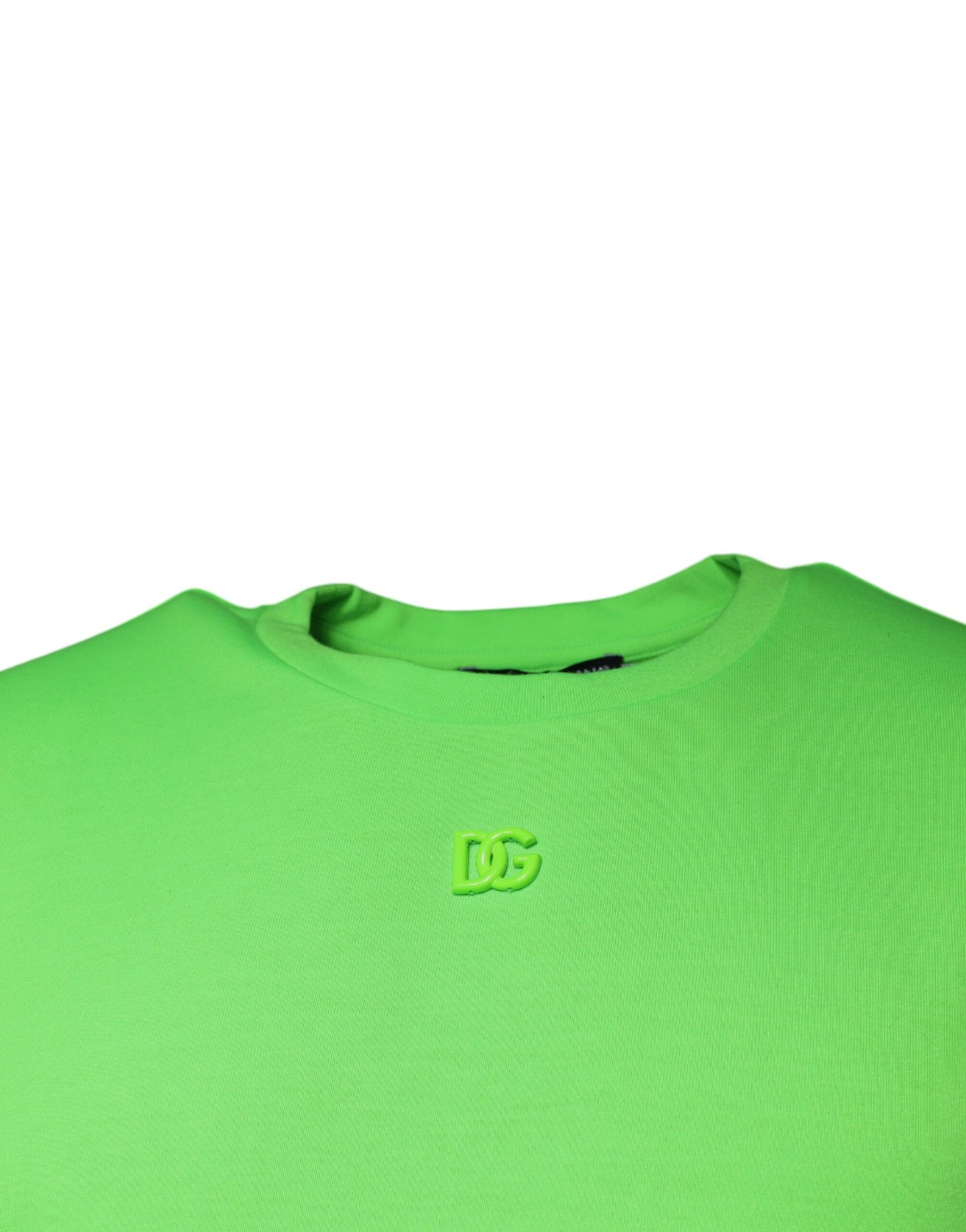 Camiseta de manga corta con cuello redondo y logotipo verde