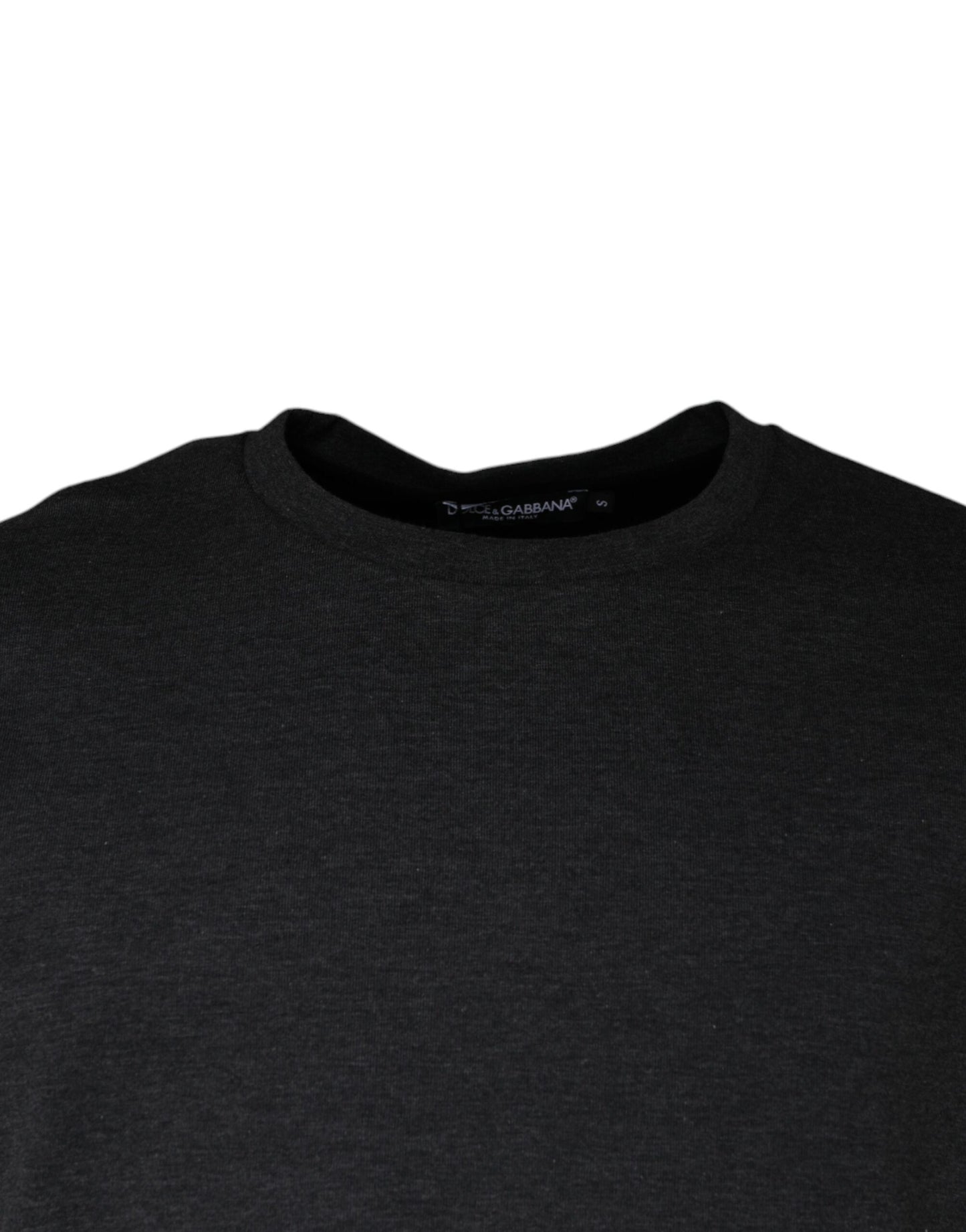 Camiseta de cuello redondo con estampado de camuflaje gris oscuro