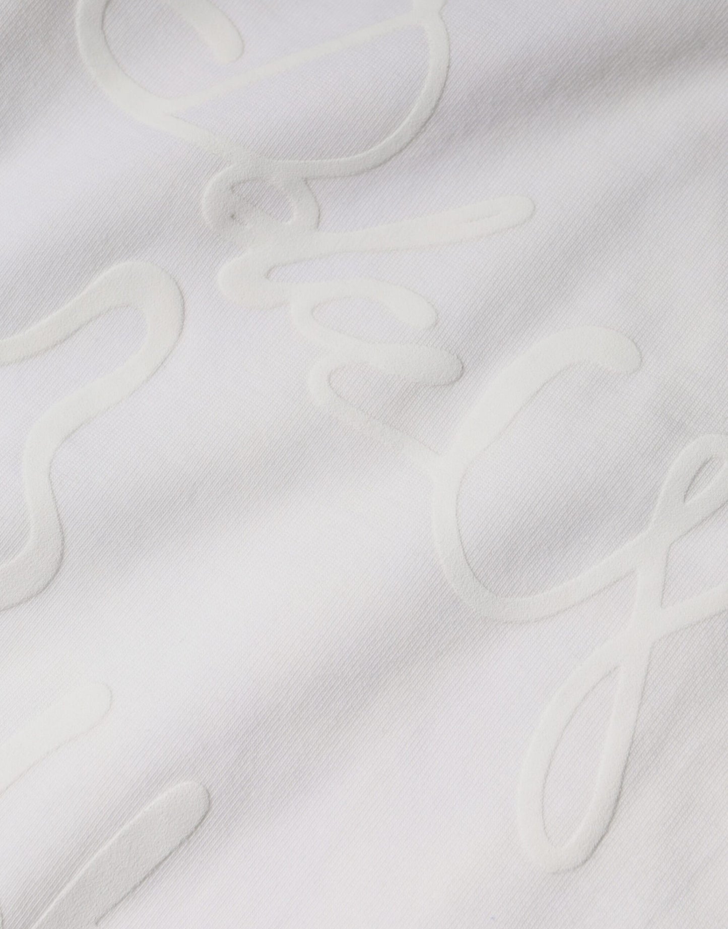 Camiseta de algodón con cuello redondo y estampado de logotipo blanco