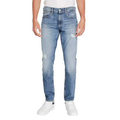 Blue Cotton Slim Fit Jean
