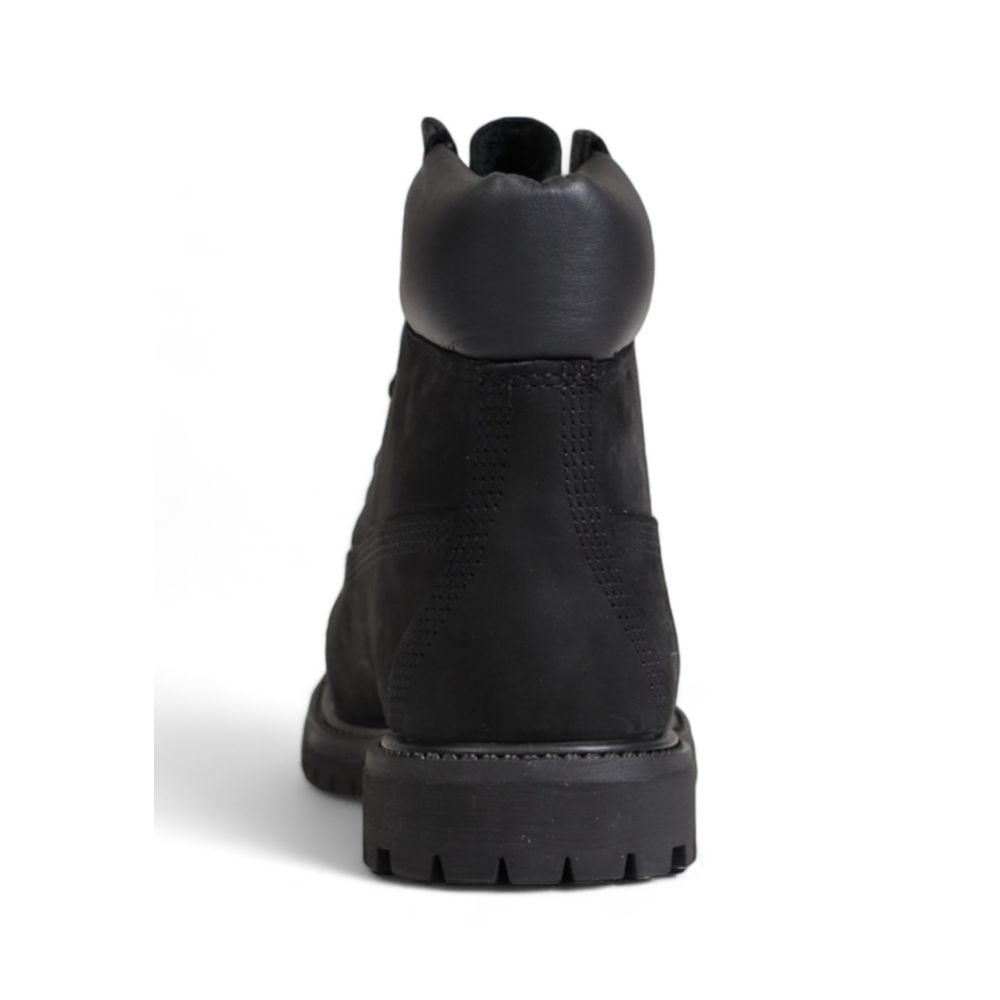 Bota de cuero negra