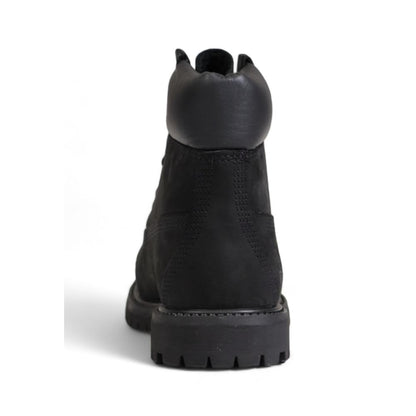 Bota de cuero negra