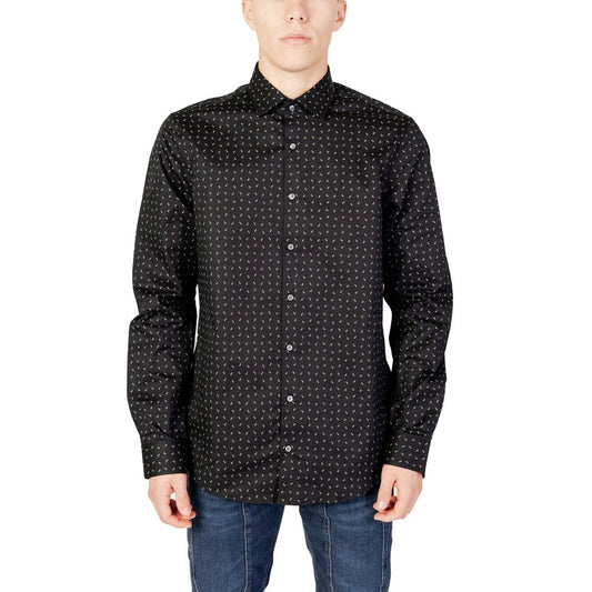 Camisa de algodón negra