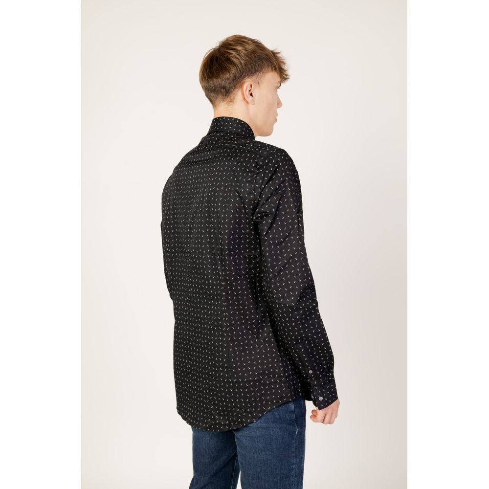 Camisa de algodón negra