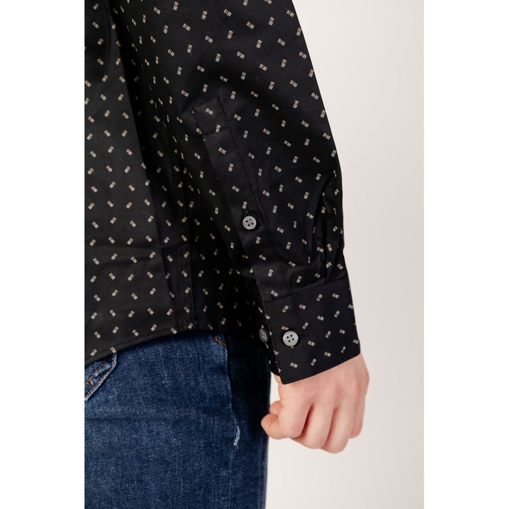 Camisa de algodón negra