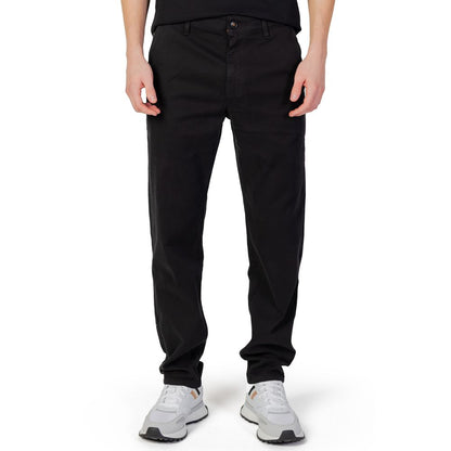 Vaqueros y pantalones de algodón negro