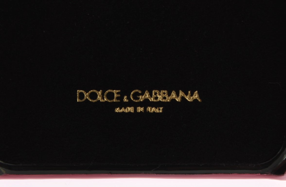 Elegante funda para teléfono de cuero rosa con corazones
