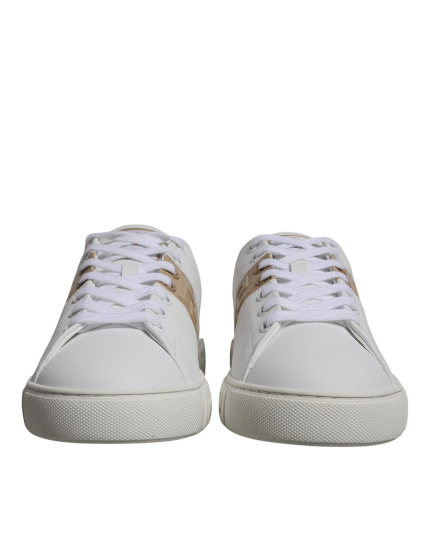 Zapatillas deportivas bajas de TPU con estampado Greca en blanco y marrón para hombre