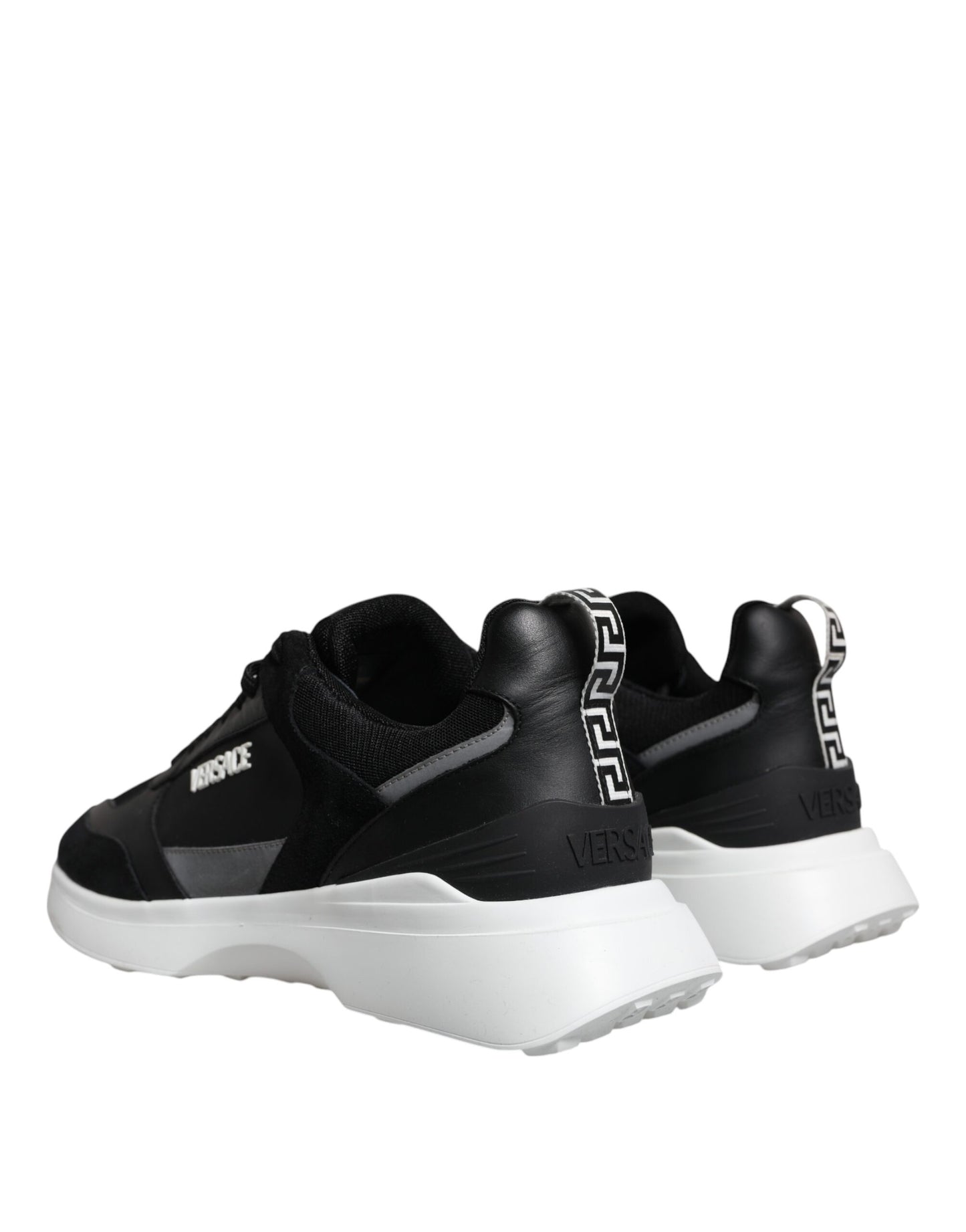 Zapatillas deportivas bajas Medusa de lona negra con tejido cuádruple