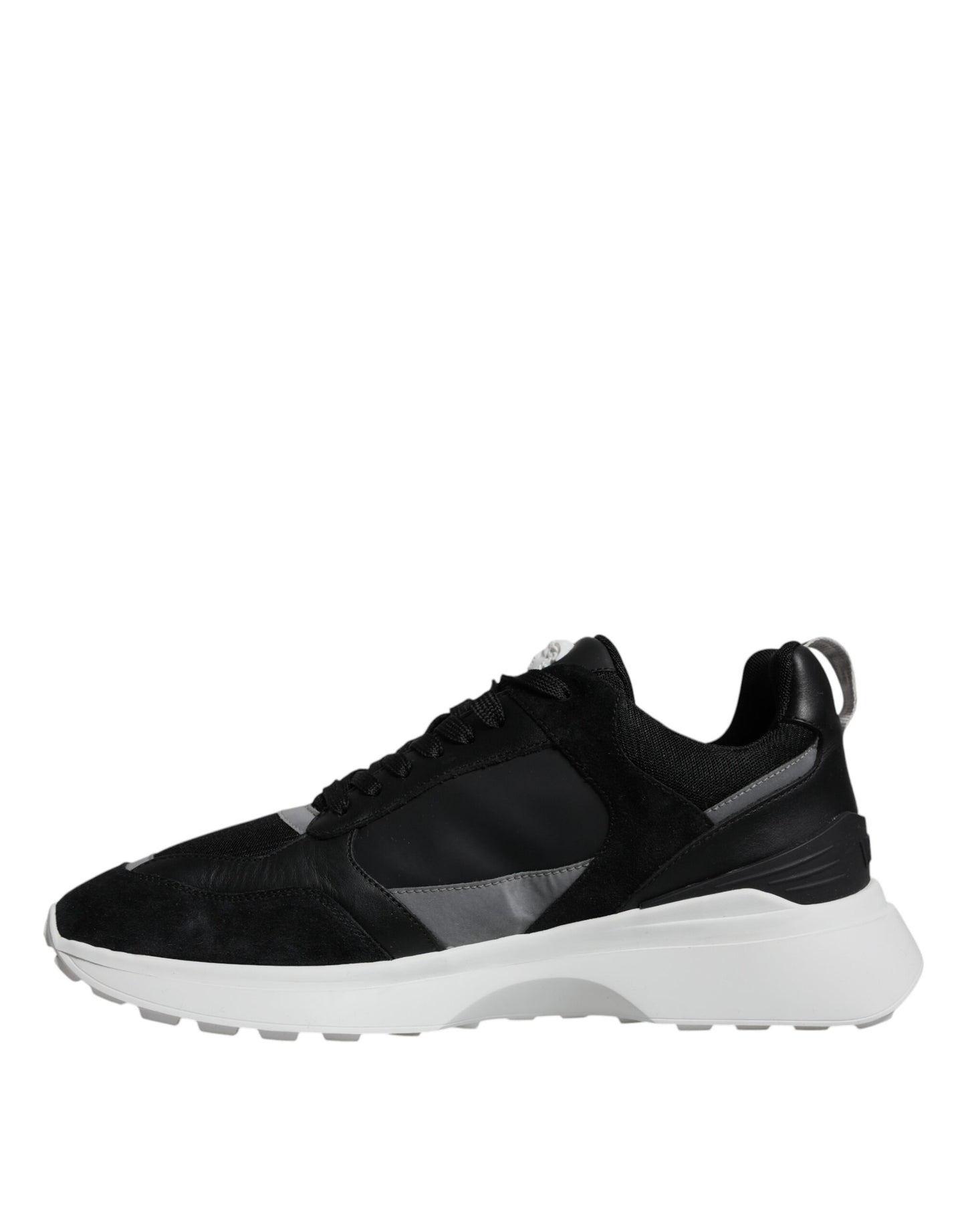 Zapatillas deportivas bajas Medusa de lona negra con tejido cuádruple