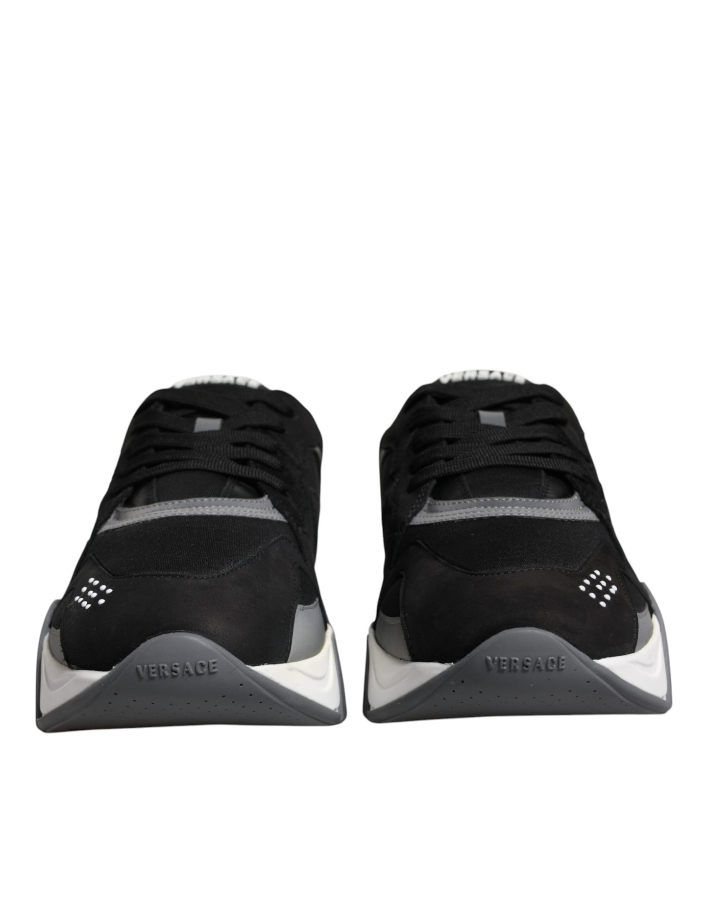 Zapatillas bajas gruesas de neopreno y cuero negro Squalo Shoes