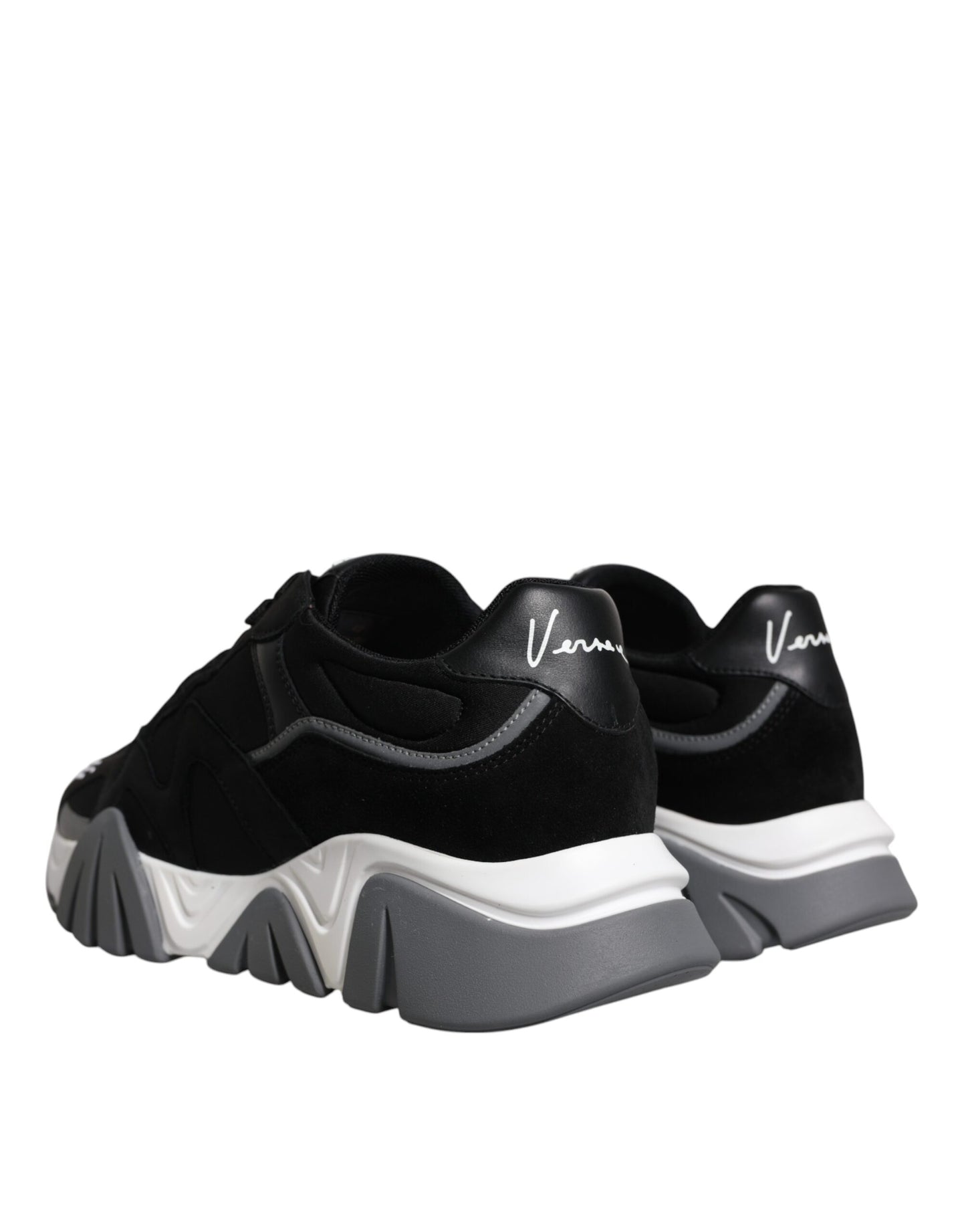 Zapatillas bajas gruesas de neopreno y cuero negro Squalo Shoes