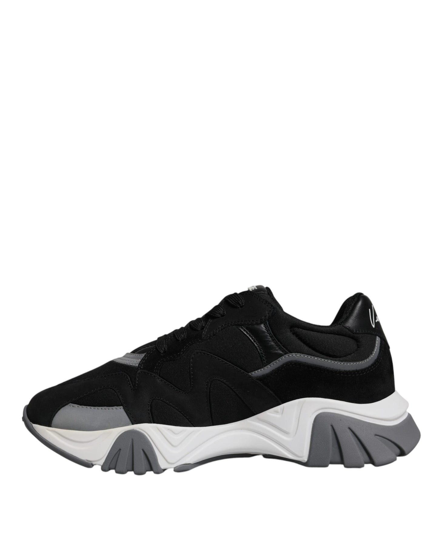 Zapatillas bajas gruesas de neopreno y cuero negro Squalo Shoes