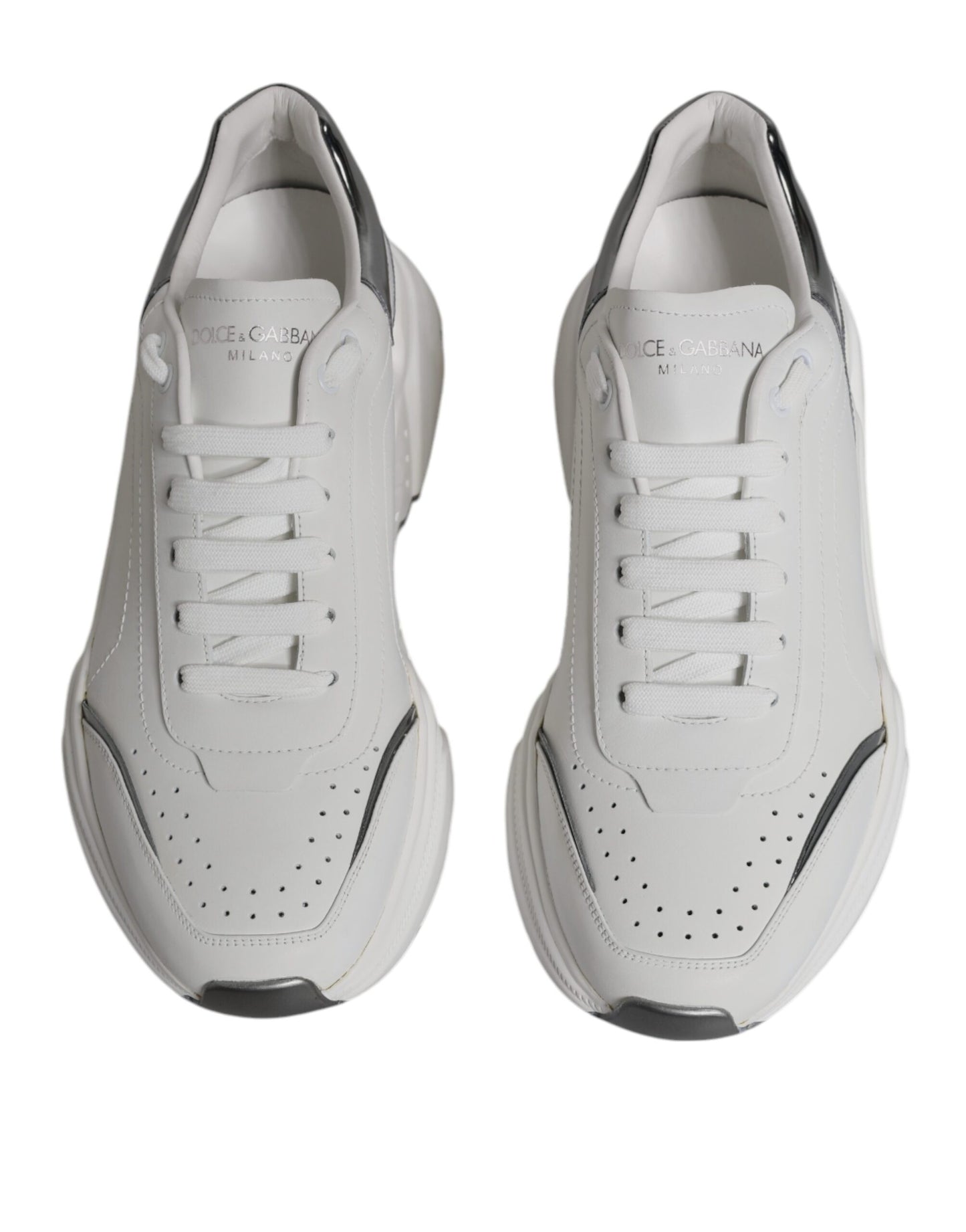 Zapatillas deportivas de piel DAYMASTER blancas y plateadas
