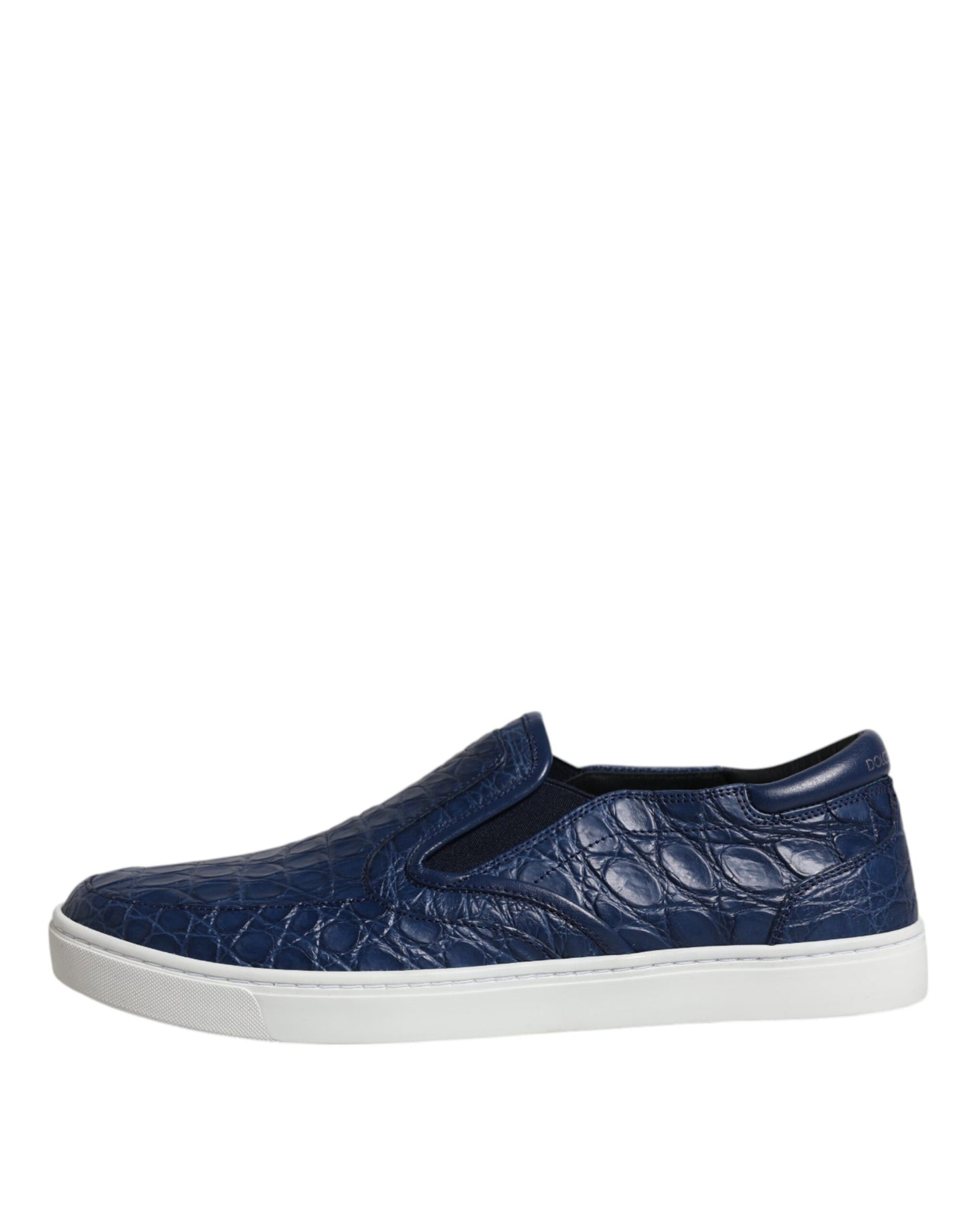 Zapatillas deportivas de piel exótica de cocodrilo azul para hombre