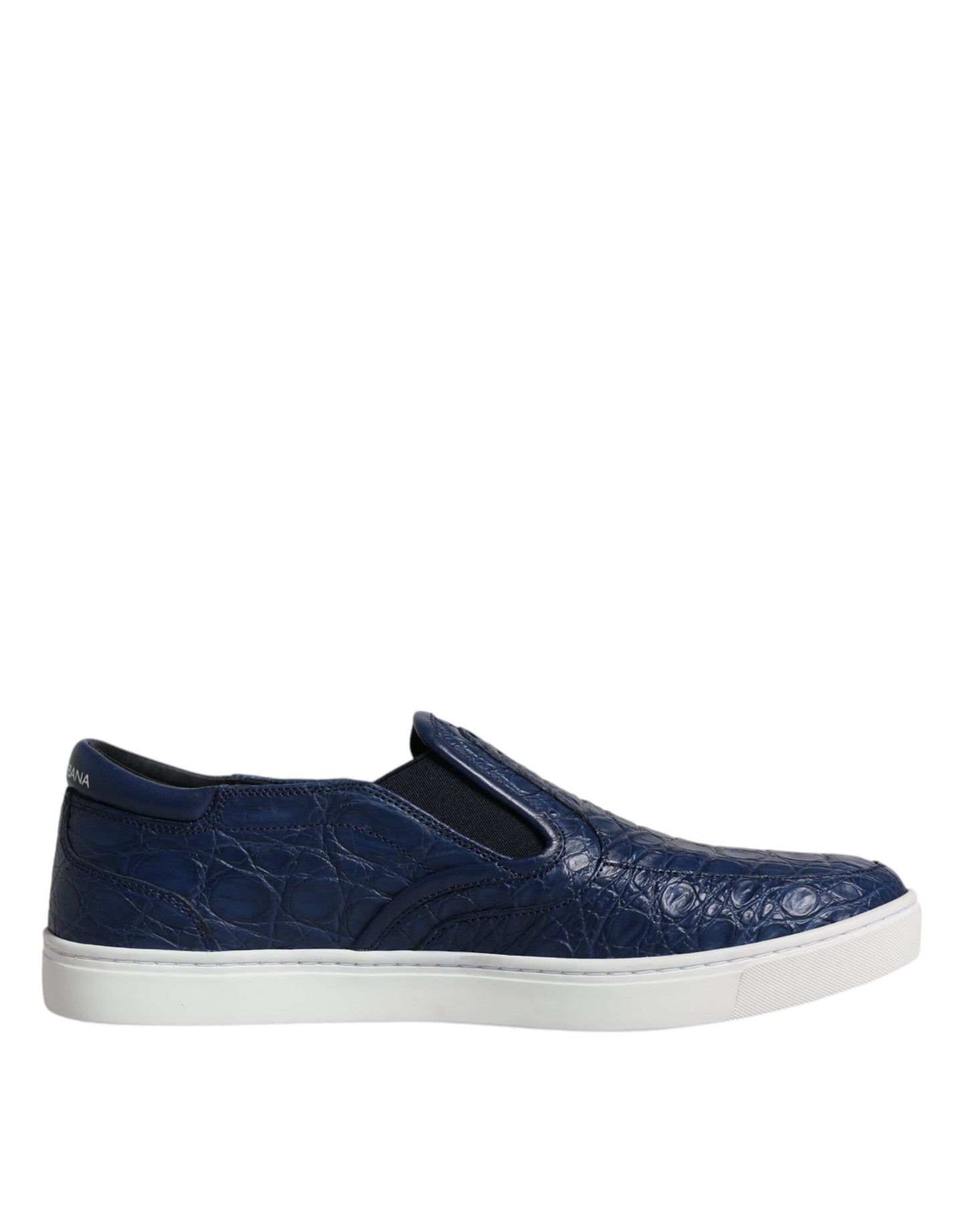 Zapatillas deportivas de piel exótica de cocodrilo azul para hombre