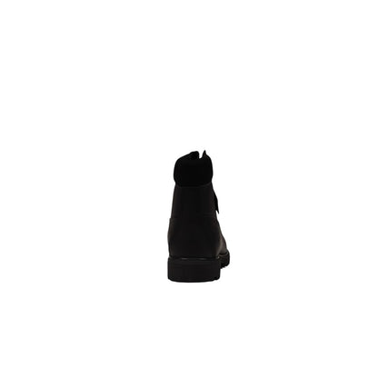Bota de gamuza negra restauradora con cepillo