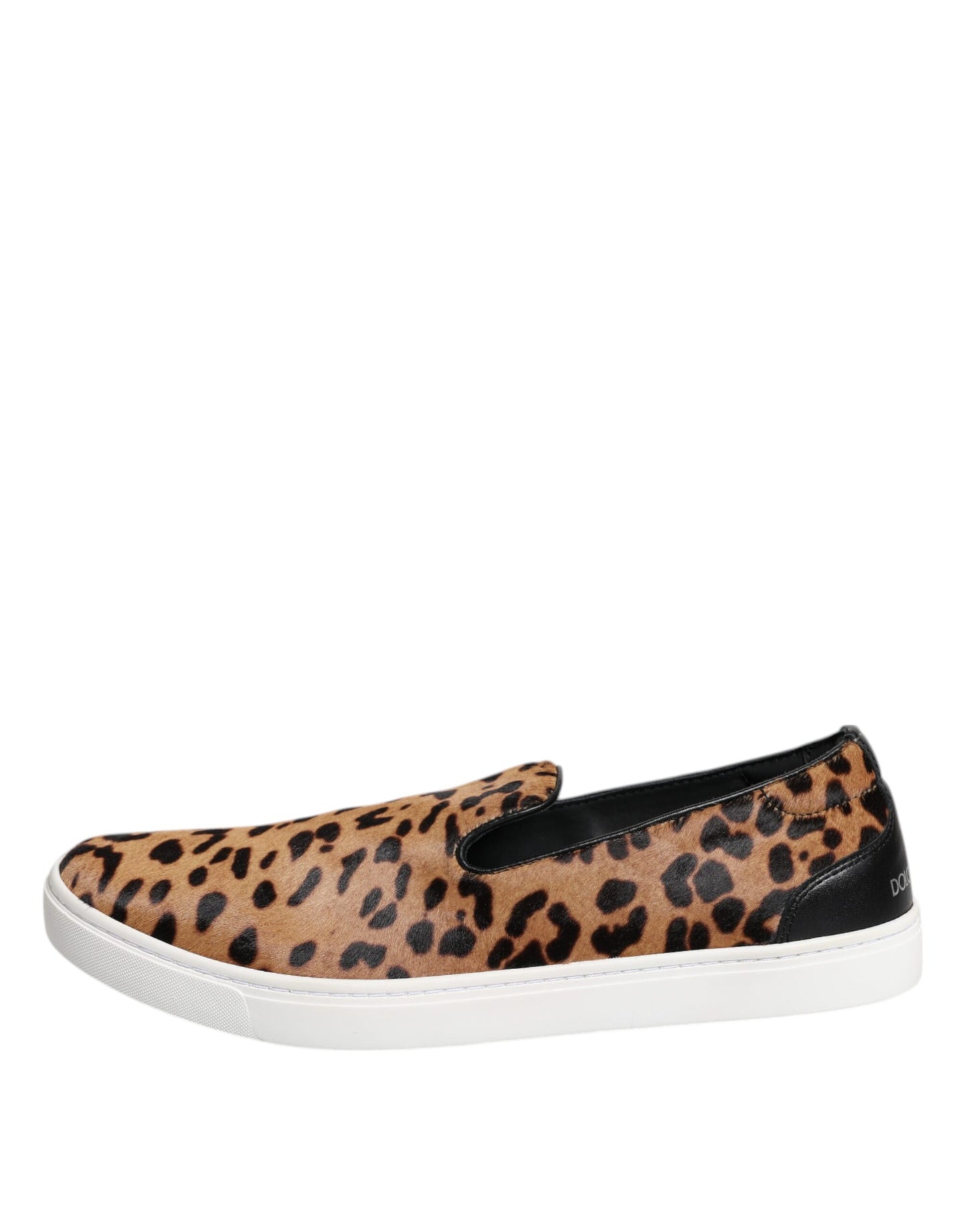 Zapatillas deportivas de piel de becerro marrón con estampado de leopardo para hombre