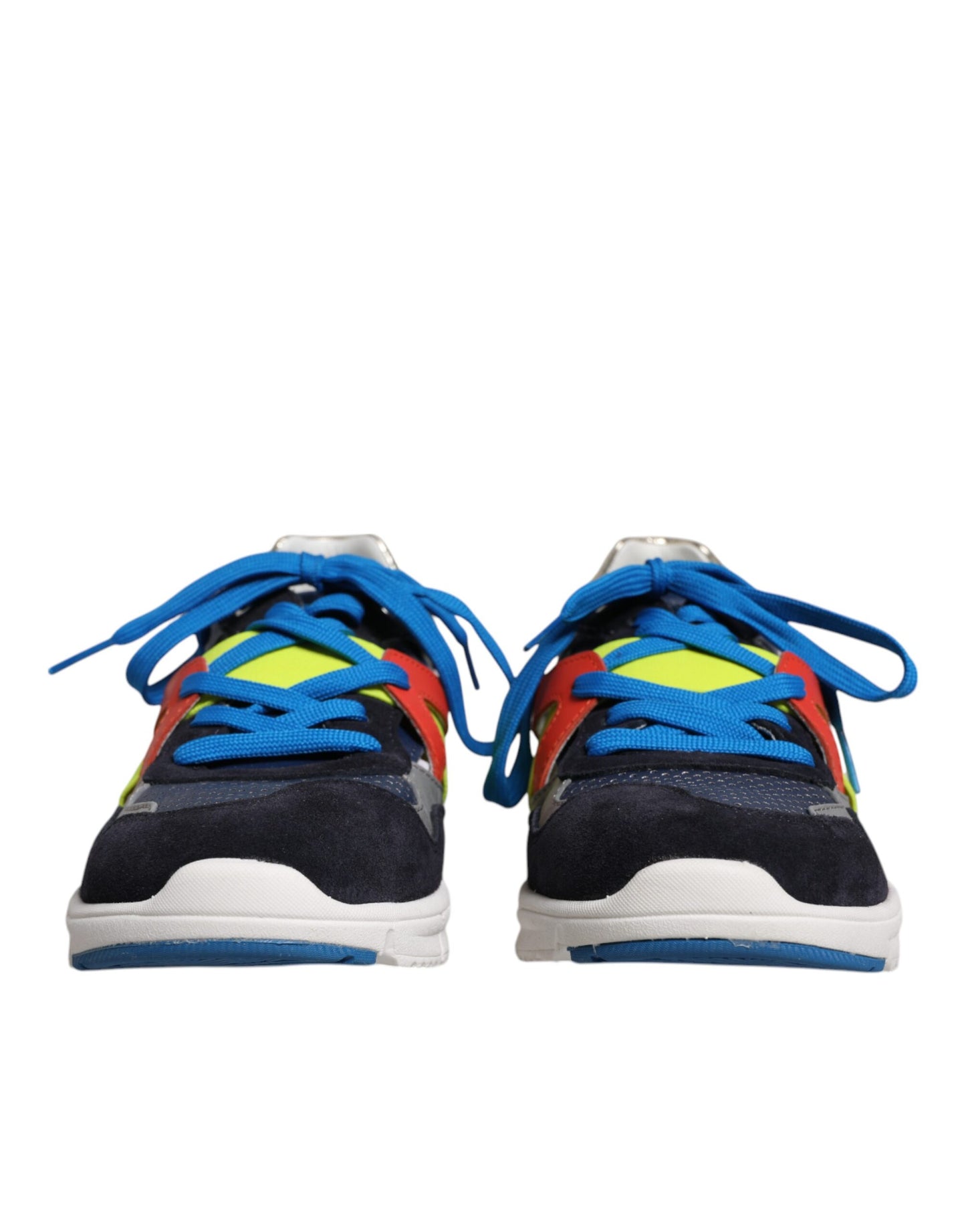 Zapatillas bajas de ante y cuero multicolor