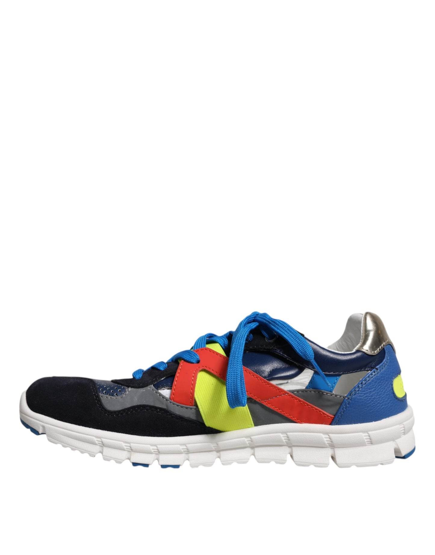 Zapatillas bajas de ante y cuero multicolor