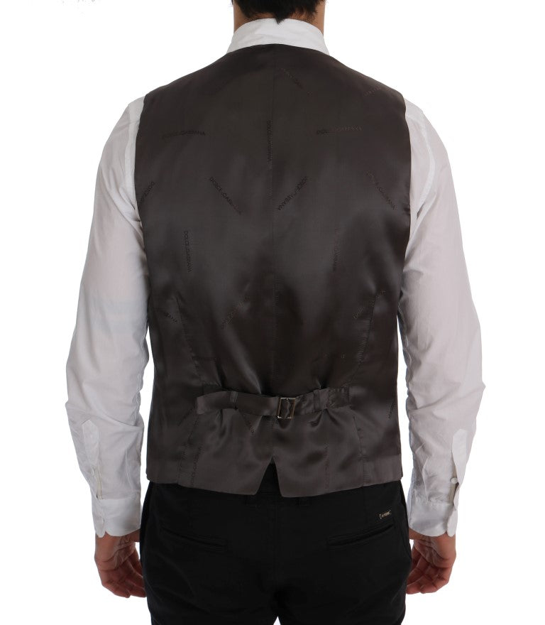 Chaleco elegante de rayas grises