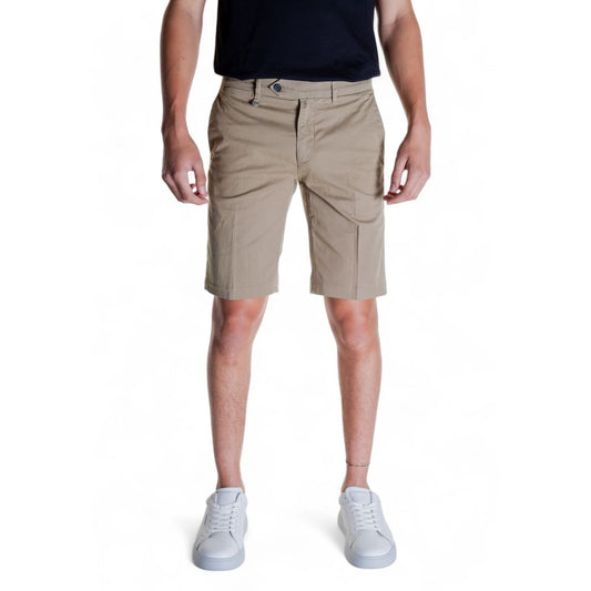 Pantalón corto de algodón beige
