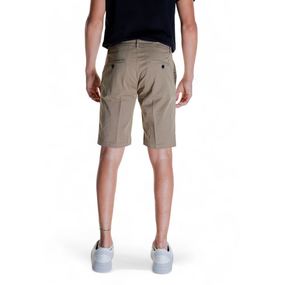 Pantalón corto de algodón beige