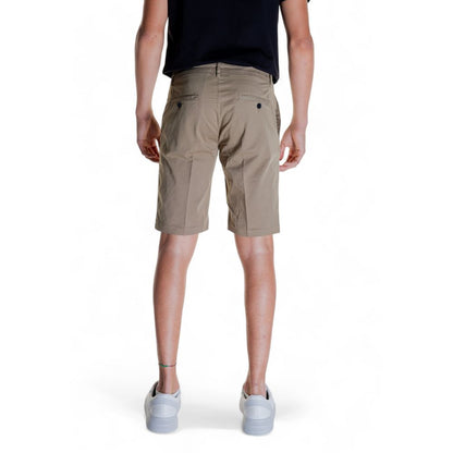 Pantalón corto de algodón beige