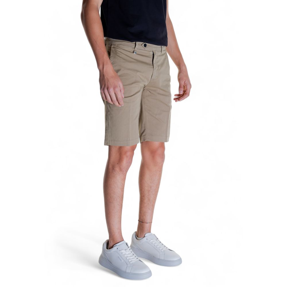 Pantalón corto de algodón beige