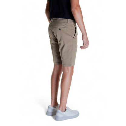Pantalón corto de algodón beige