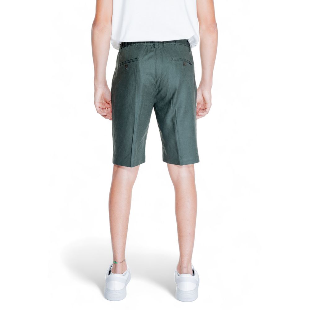 Pantalón corto de lino verde