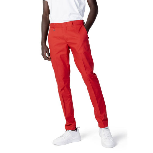 Vaqueros y pantalones de algodón rojo
