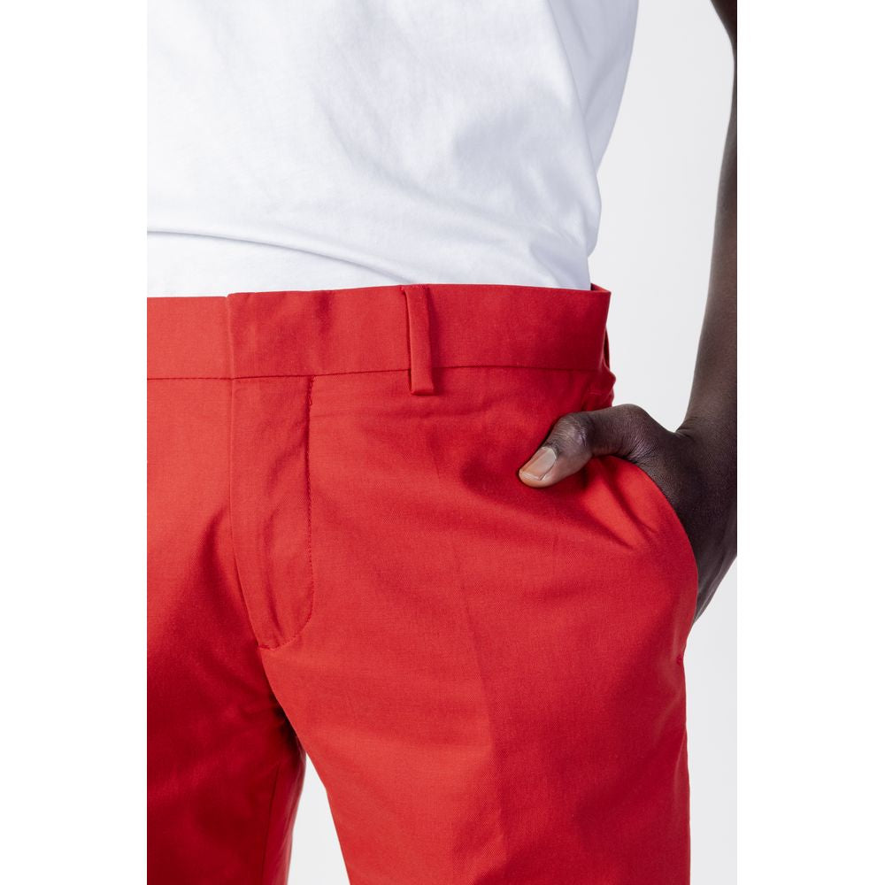 Vaqueros y pantalones de algodón rojo